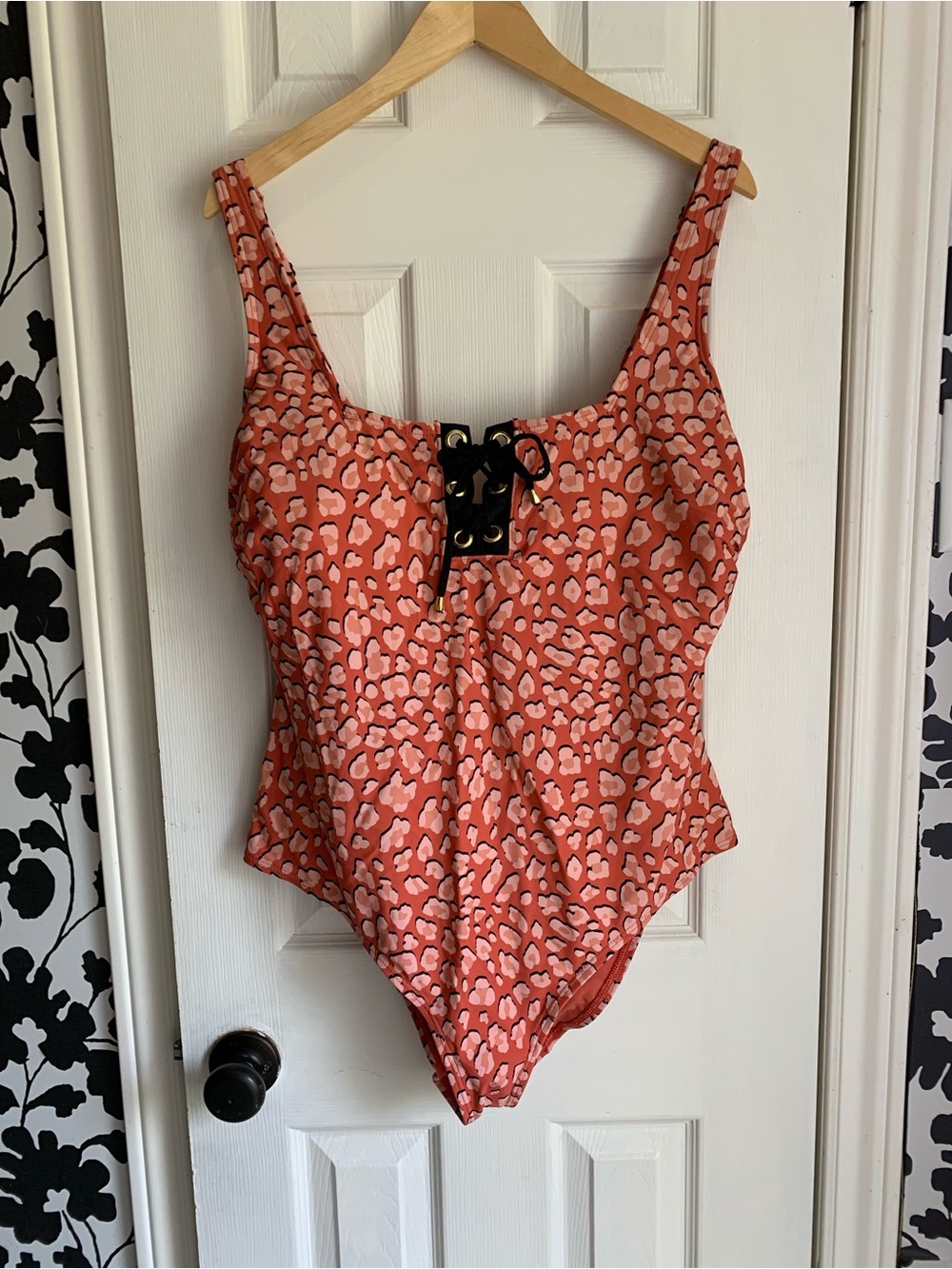 Cactus Coral Pink Leopard-Print One-Piece swimsuit plus size